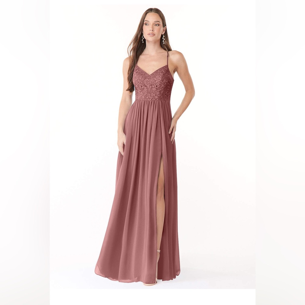 Azazie size 8 desert rose kelia bridesmaid dress